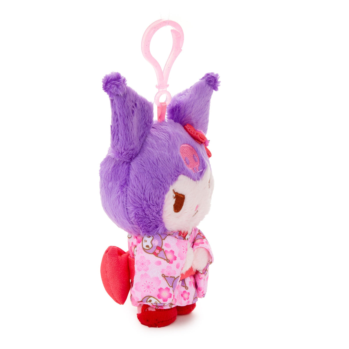 Kuromi Plush Mascot Clip, Spring Kimono Series