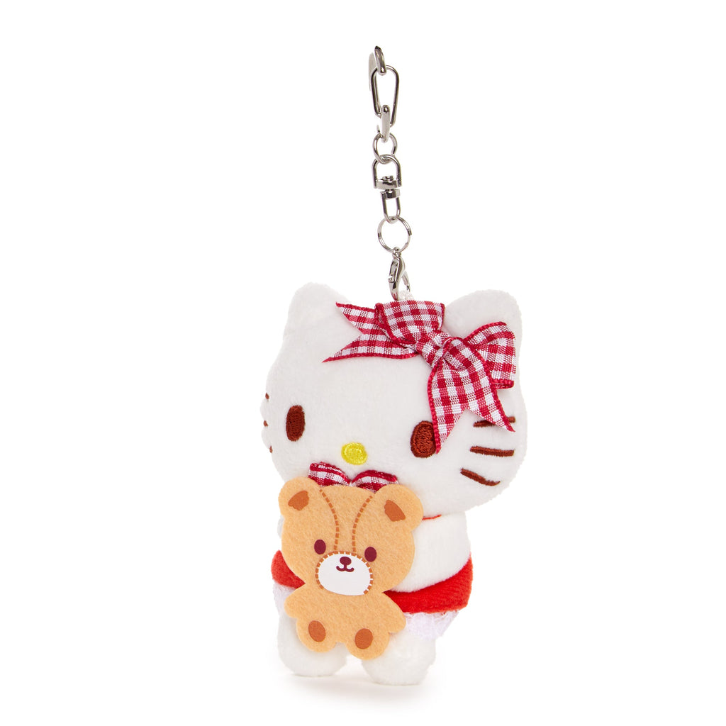 Hello Kitty Plush Mascot Keychain, Red Gingham