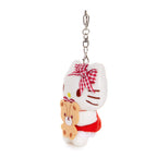 Hello Kitty Plush Mascot Keychain, Red Gingham