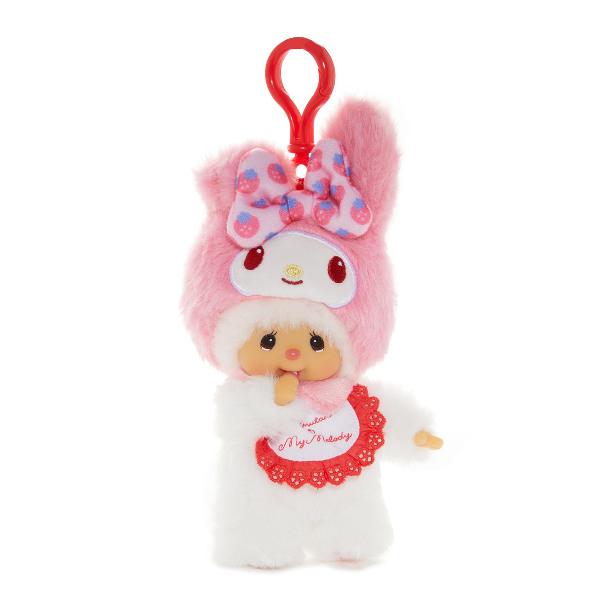 My Melody Monchhichi Chimutan Plush Mascot Keychain