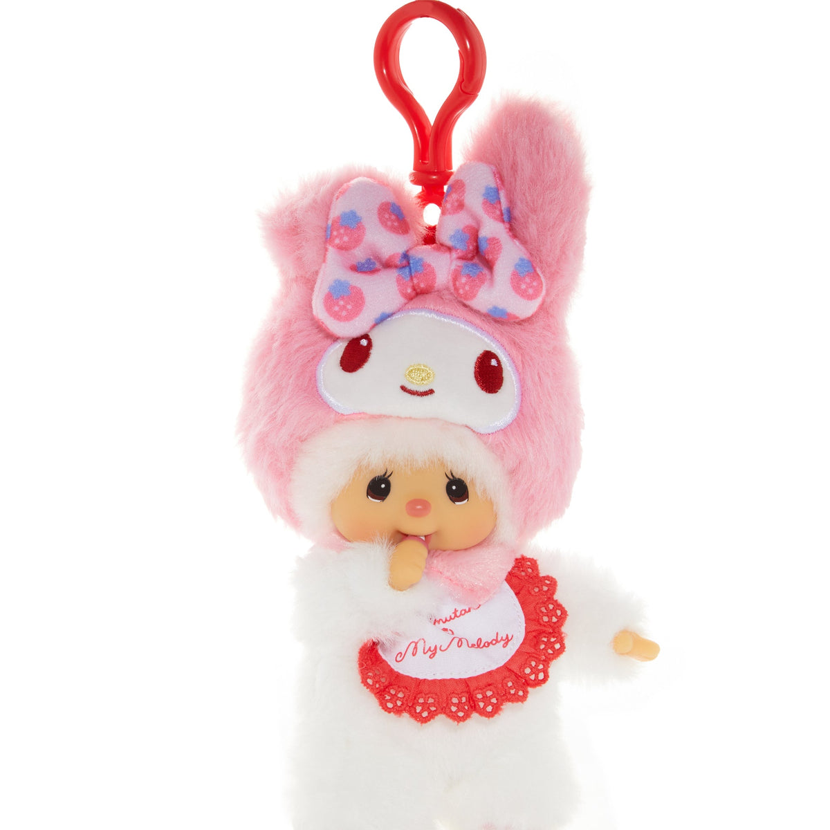 My Melody Monchhichi Chimutan Plush Mascot Keychain