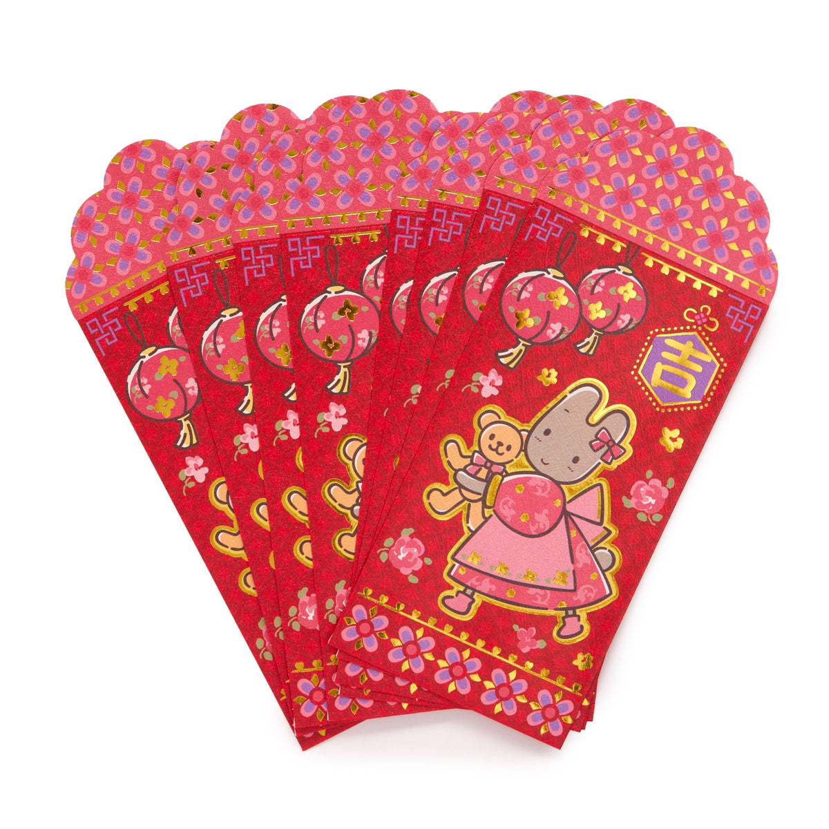 Marroncream 8 Piece Vertical Enclosure Envelopes, Red, Lunar New Year