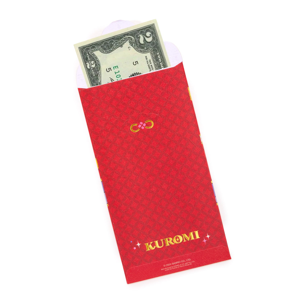 Kuromi 8 Piece Vertical Enclosure Envelopes, Red, Lunar New Year