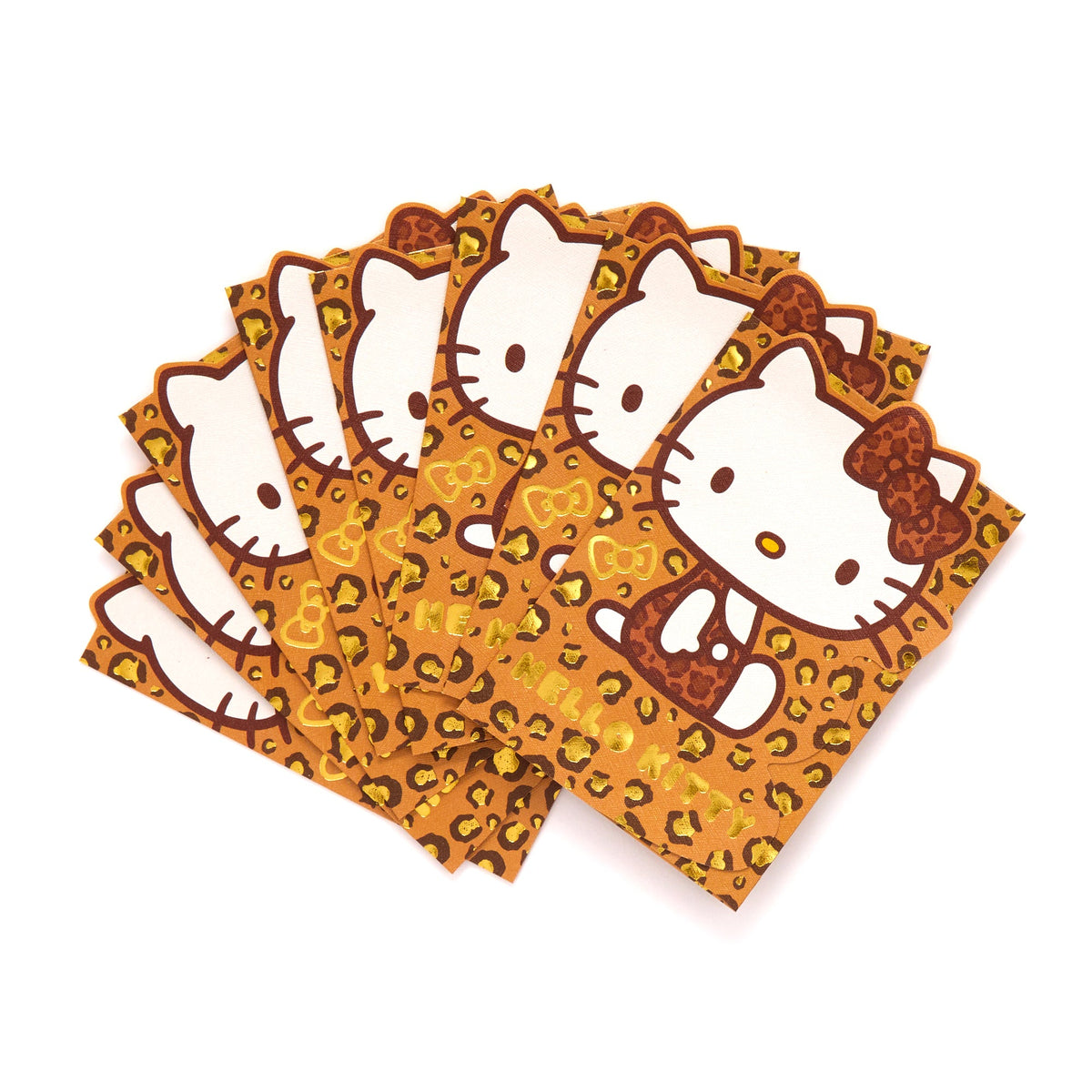 Hello Kitty 8 Piece Animal Print Enclosure Envelopes, Lunar New Year