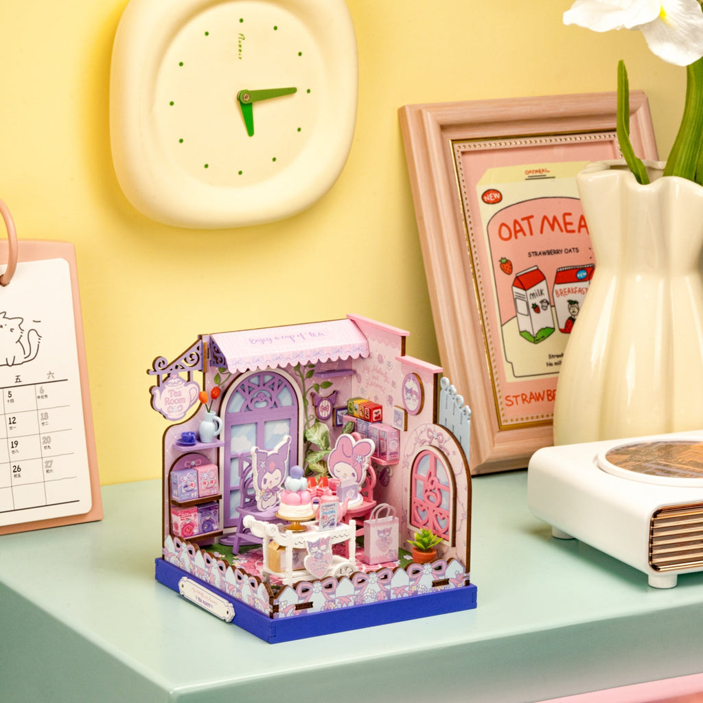 My Melody and Kuromi Tea Party DIY Miniature House Kit