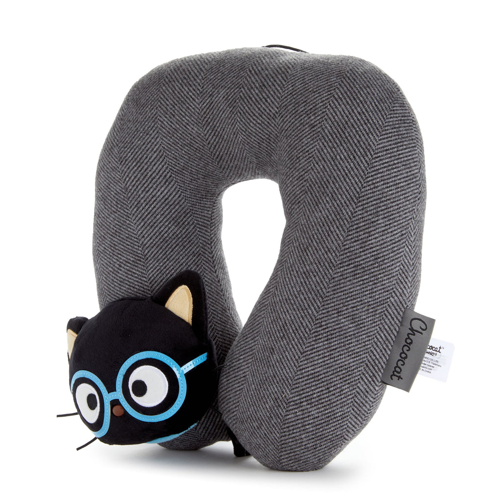 Chococat Travel Neck Pillow, Glasses Series Tweed