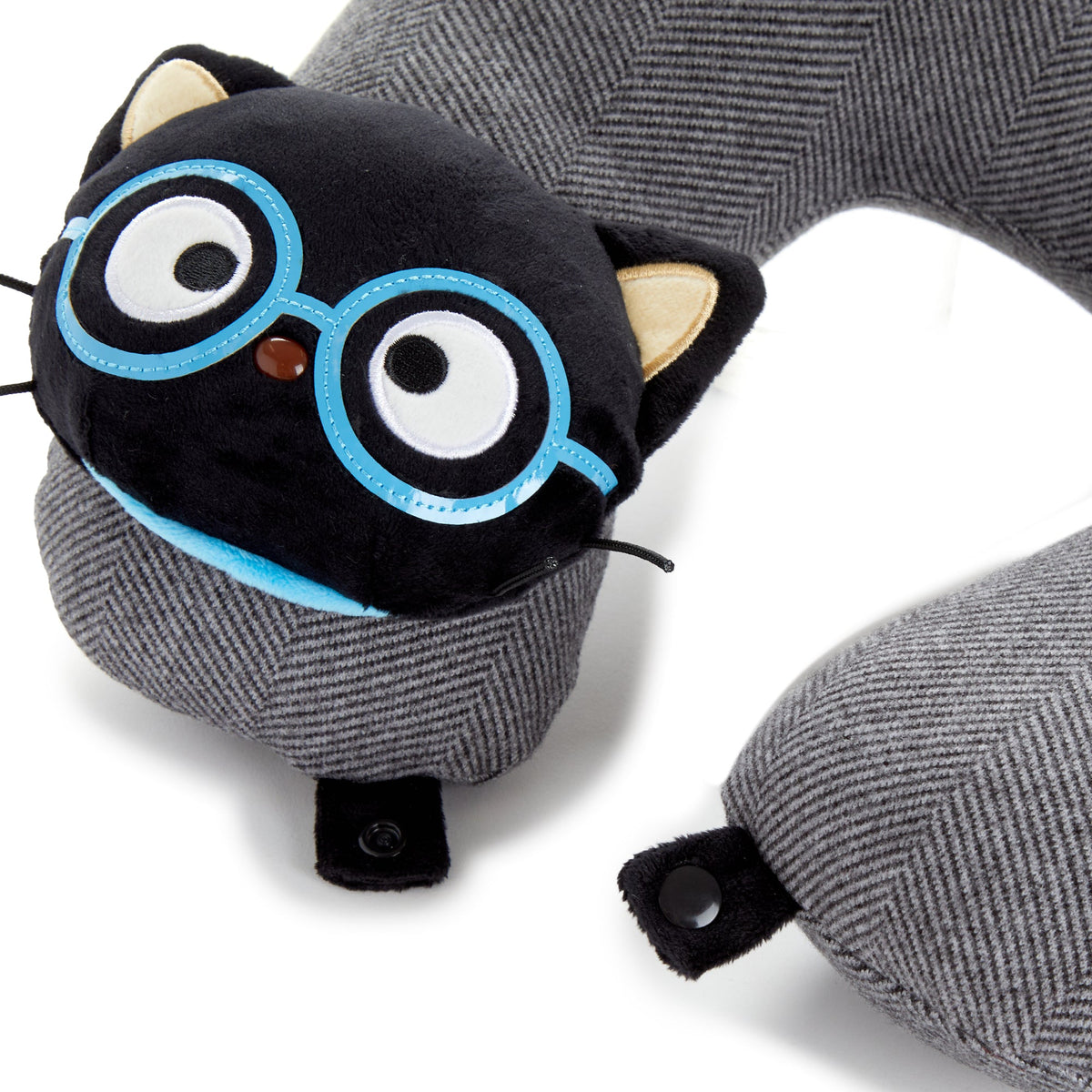Chococat Travel Neck Pillow, Glasses Series Tweed