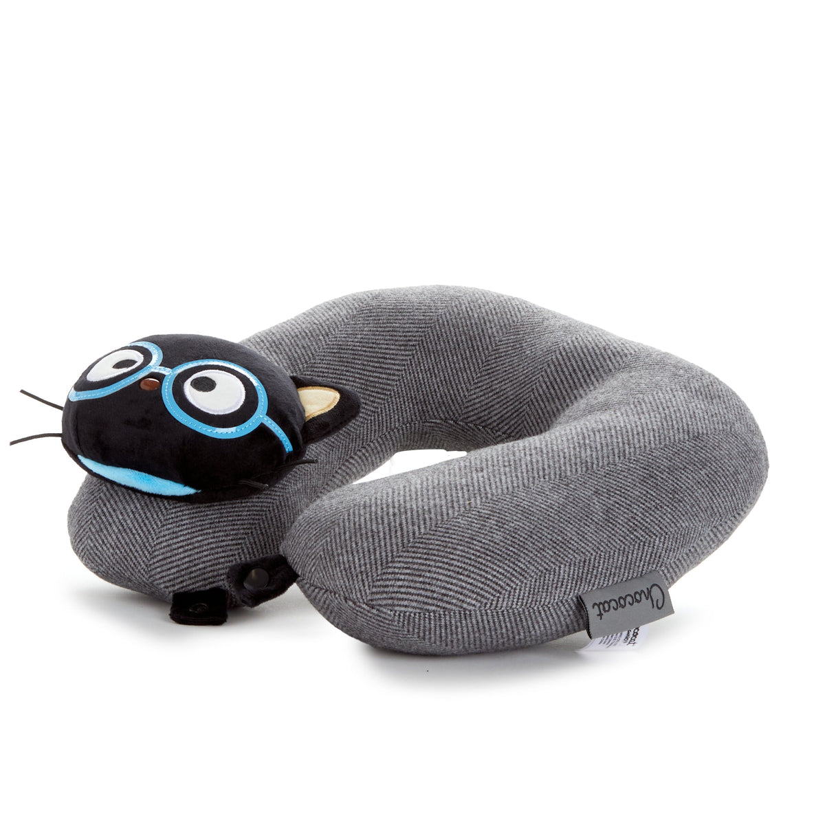 Chococat Travel Neck Pillow, Glasses Series Tweed