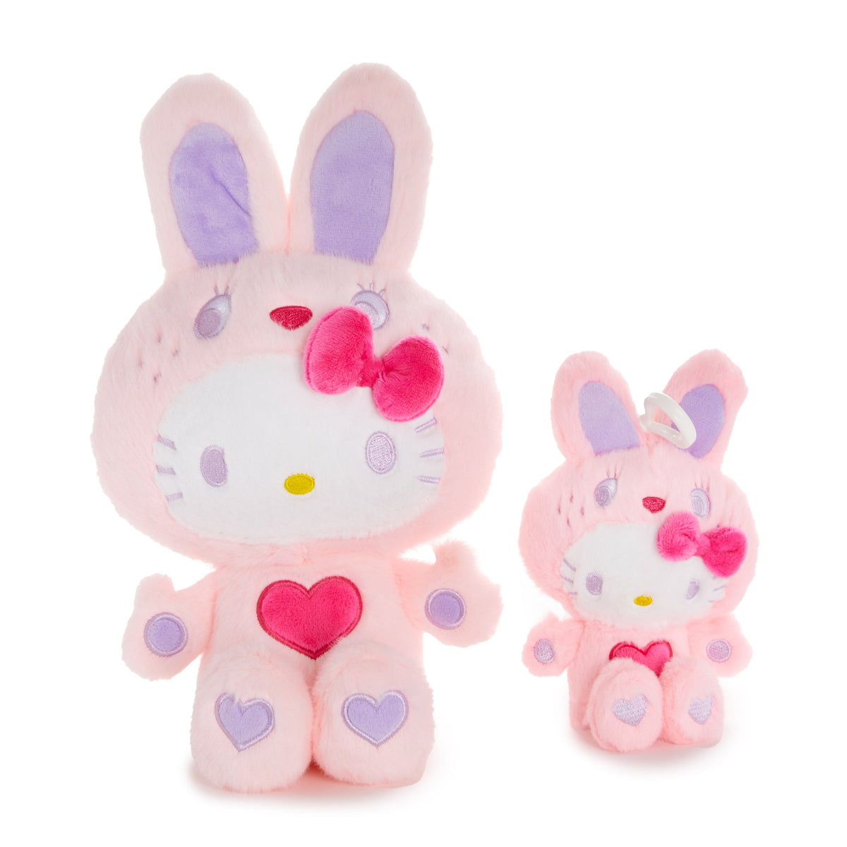 Hello Kitty 11 Inch Plush, Colorful Bunny Series, Pink