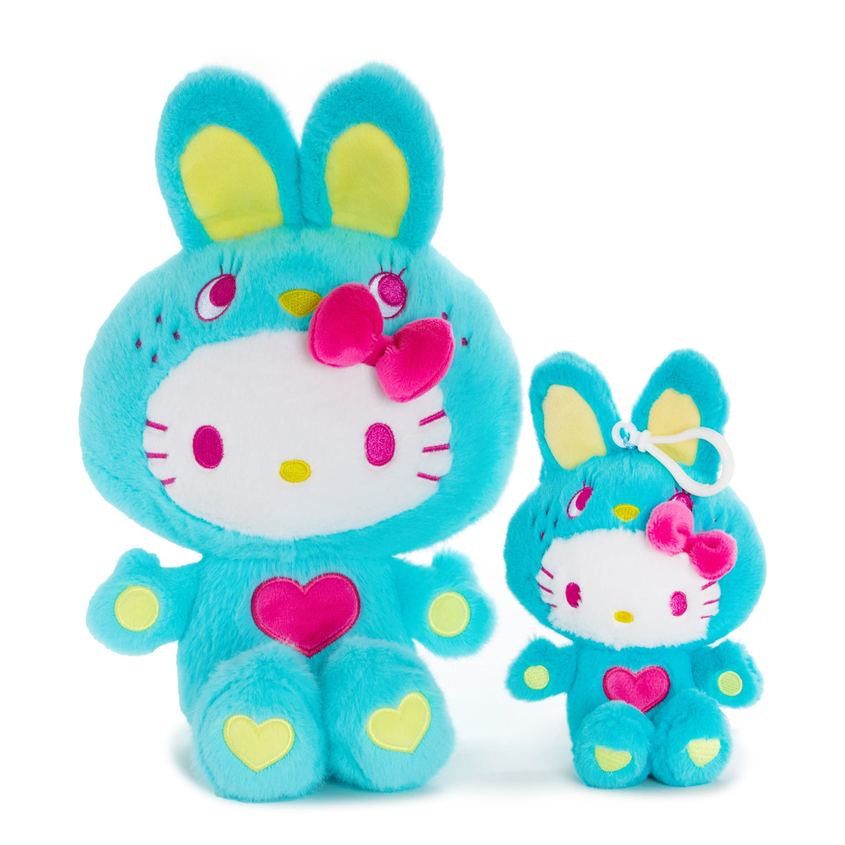 Hello Kitty 11 Inch Plush, Colorful Bunny Series, Teal