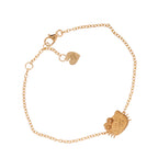 Hello Kitty Gold Tone Sparkle Bow Bracelet