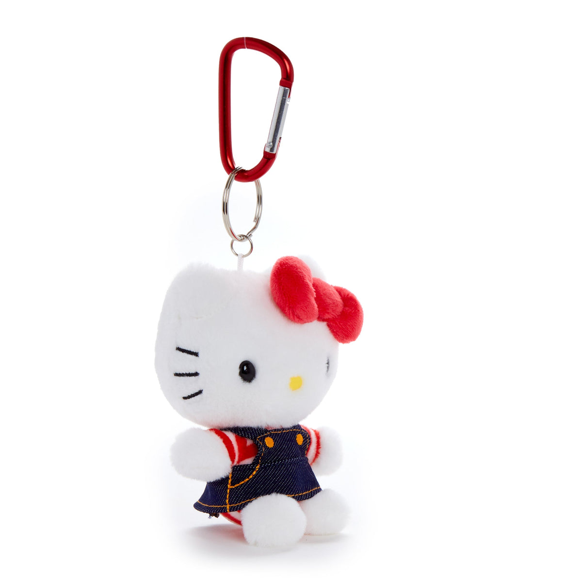 Hello Kitty Plush Mascot Keychain, Denim Jumper Outfit