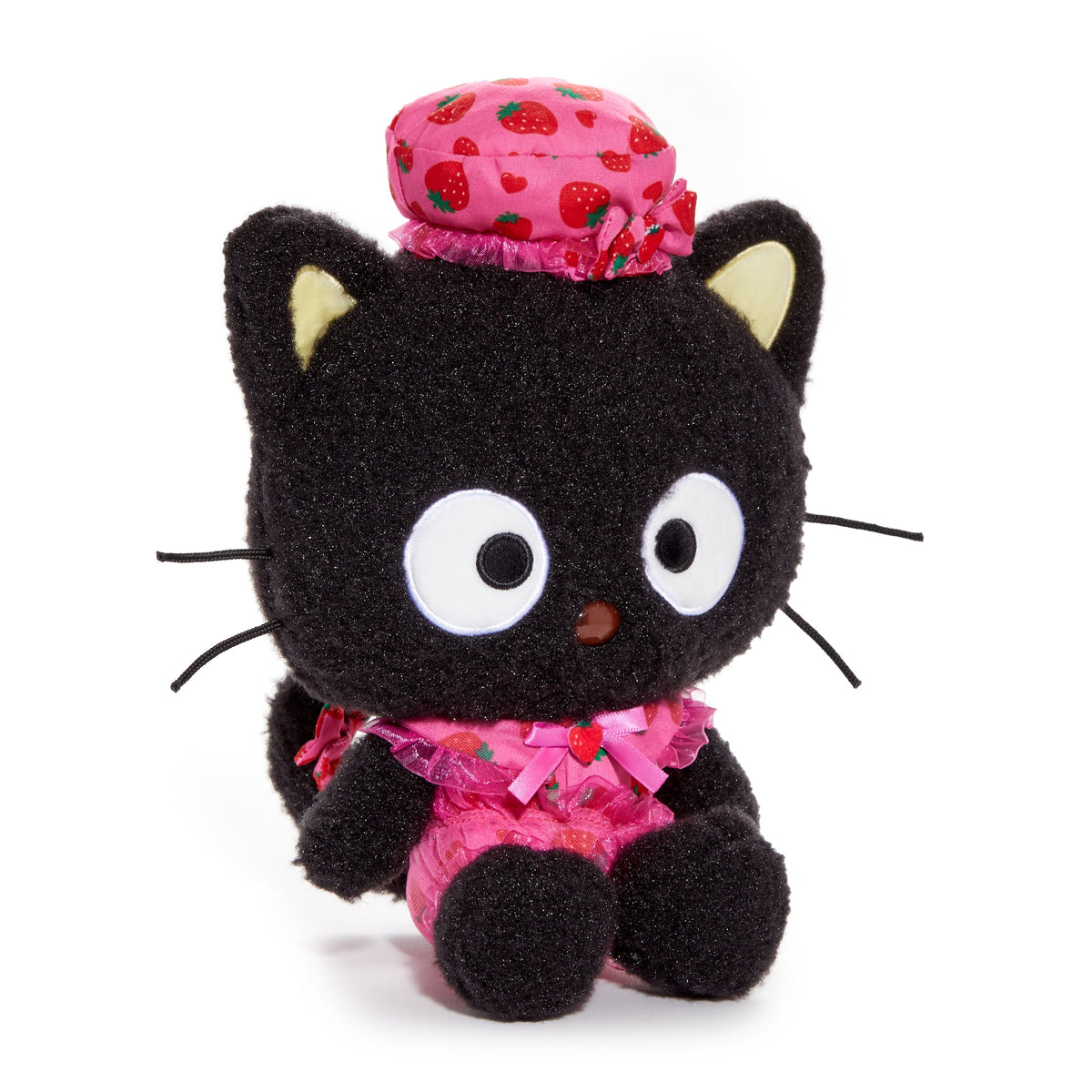 Chococat 8 Inch Sitting Strawberry Plush with Tulle Accents