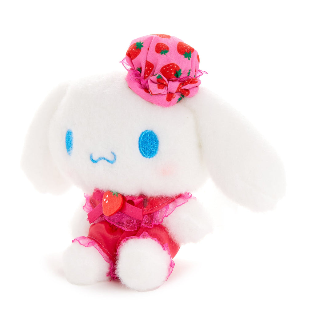 Cinnamoroll Strawberry Plush Mascot Clip with Tulle Accents