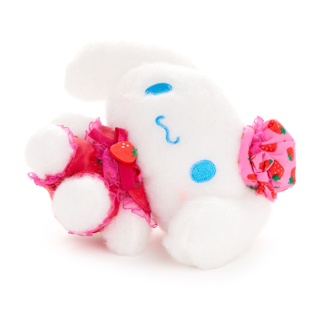 Cinnamoroll Strawberry Plush Mascot Clip with Tulle Accents