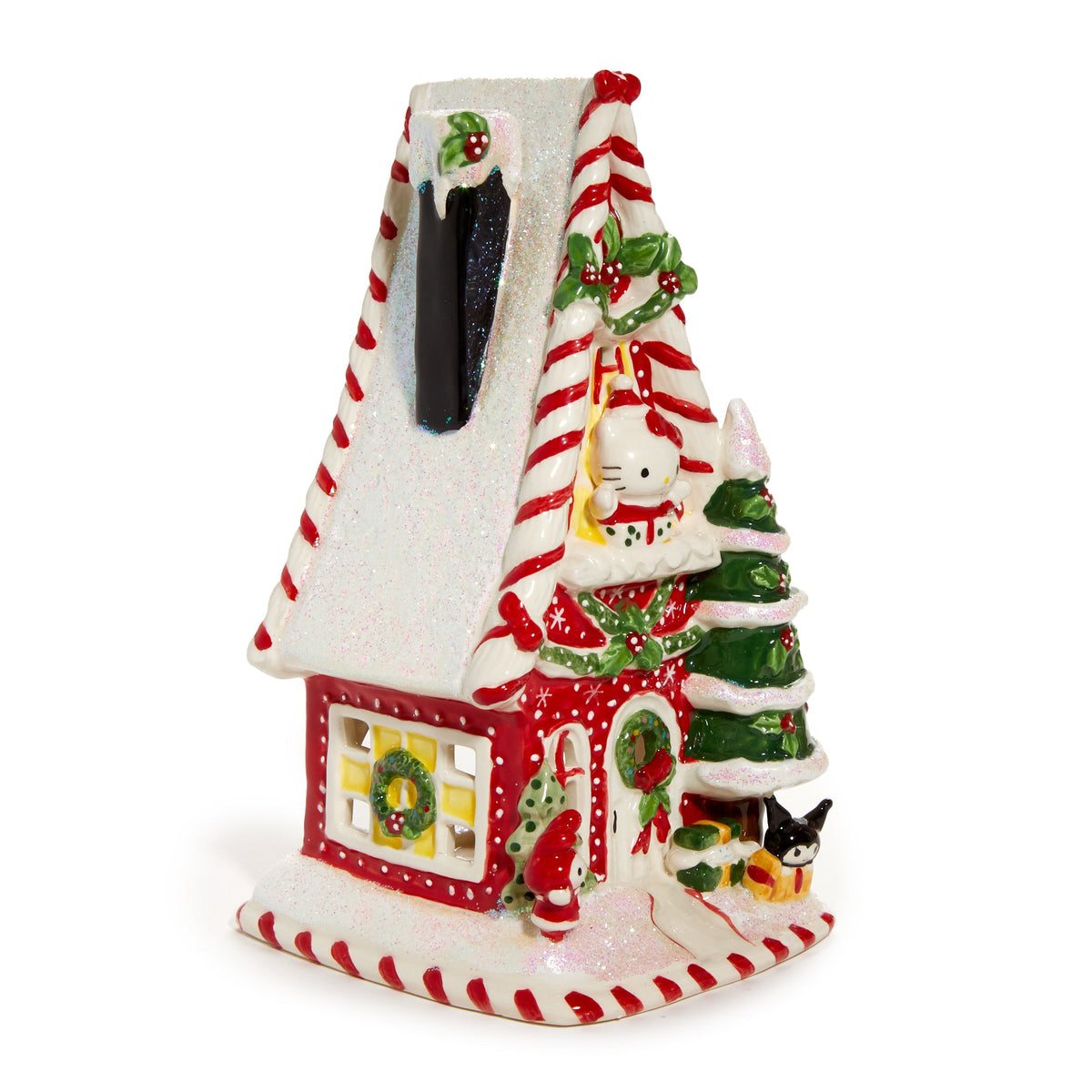 Hello Kitty and Friends Hand-Painted Ceramic Holiday Candle House