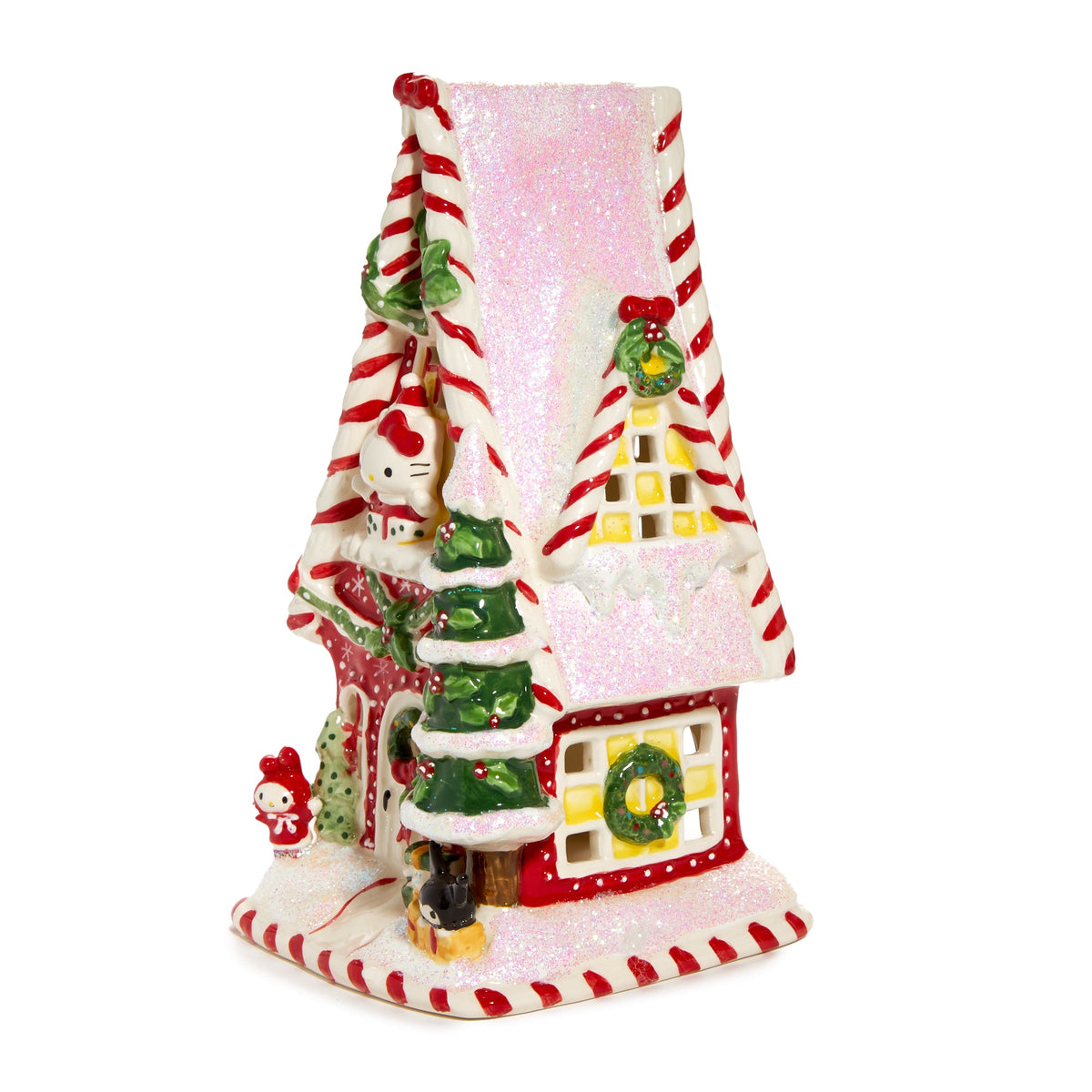 Hello Kitty and Friends Hand-Painted Ceramic Holiday Candle House