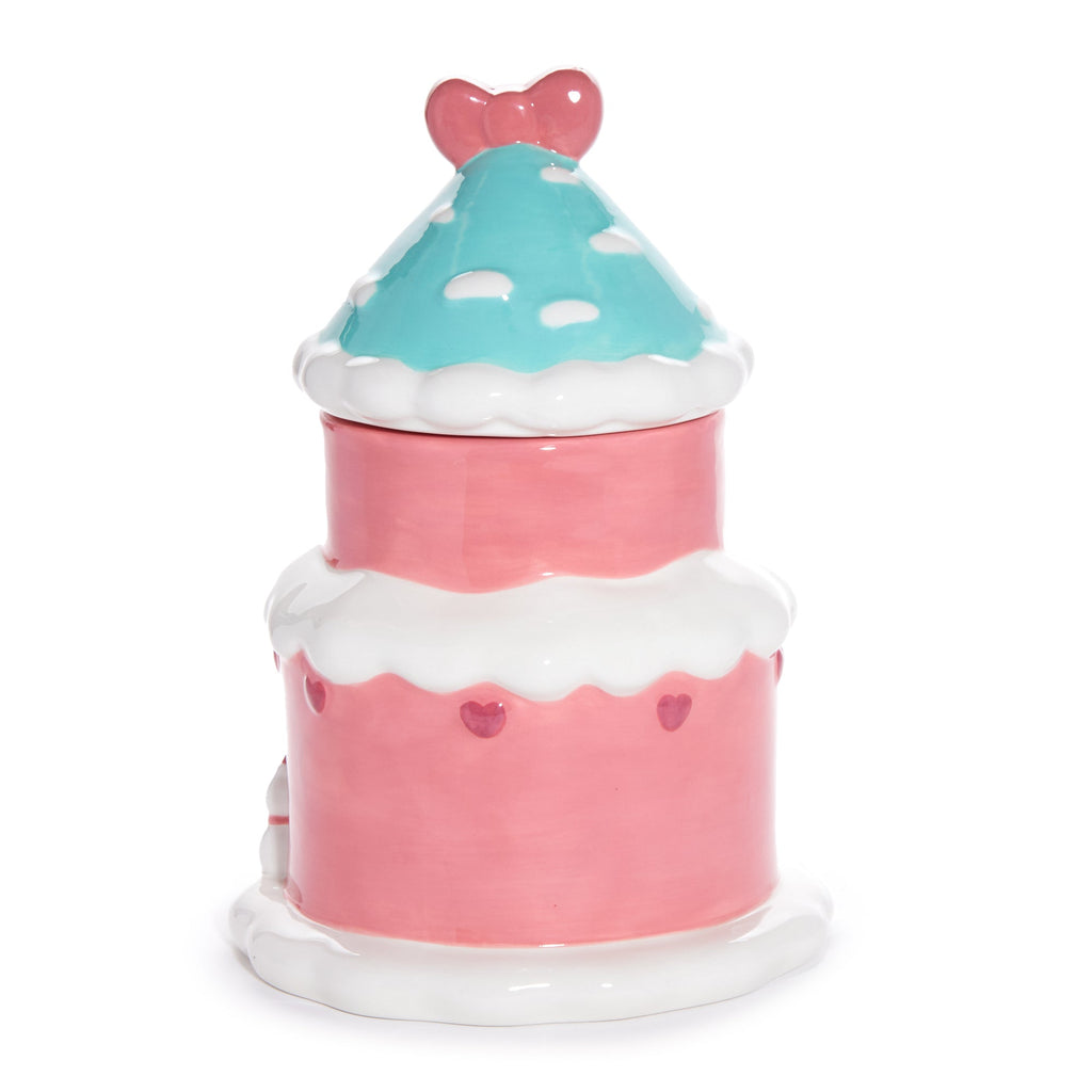 Hello Kitty And Cinnamoroll Ceramic Holiday Cottage Cookie Jar