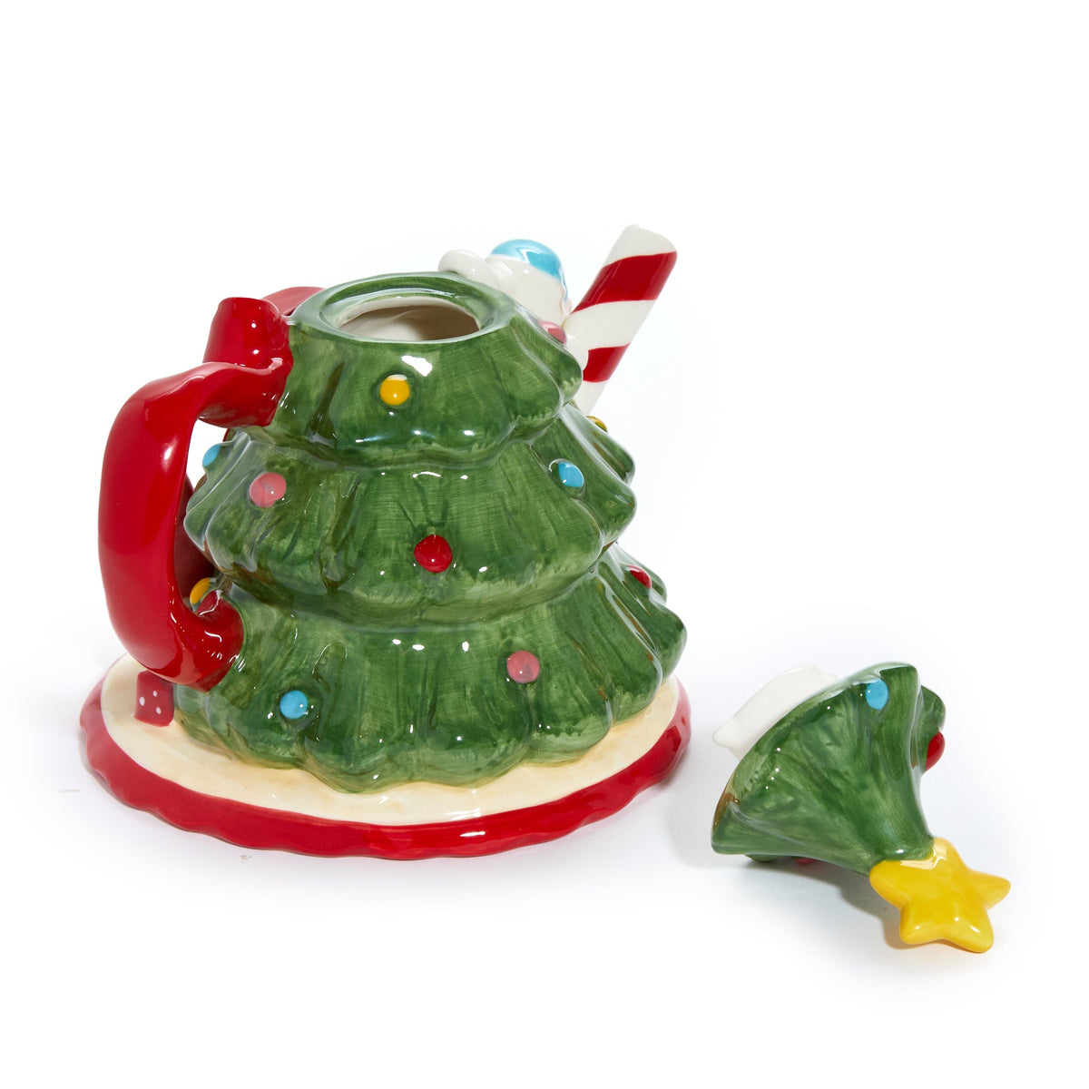Hello Kitty and Friends Hand-Painted Ceramic Holiday Tree Teapot
