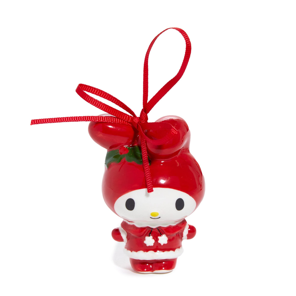 Hello Kitty and My Melody Santa Suit Holiday Ceramic Ornament Set of 2