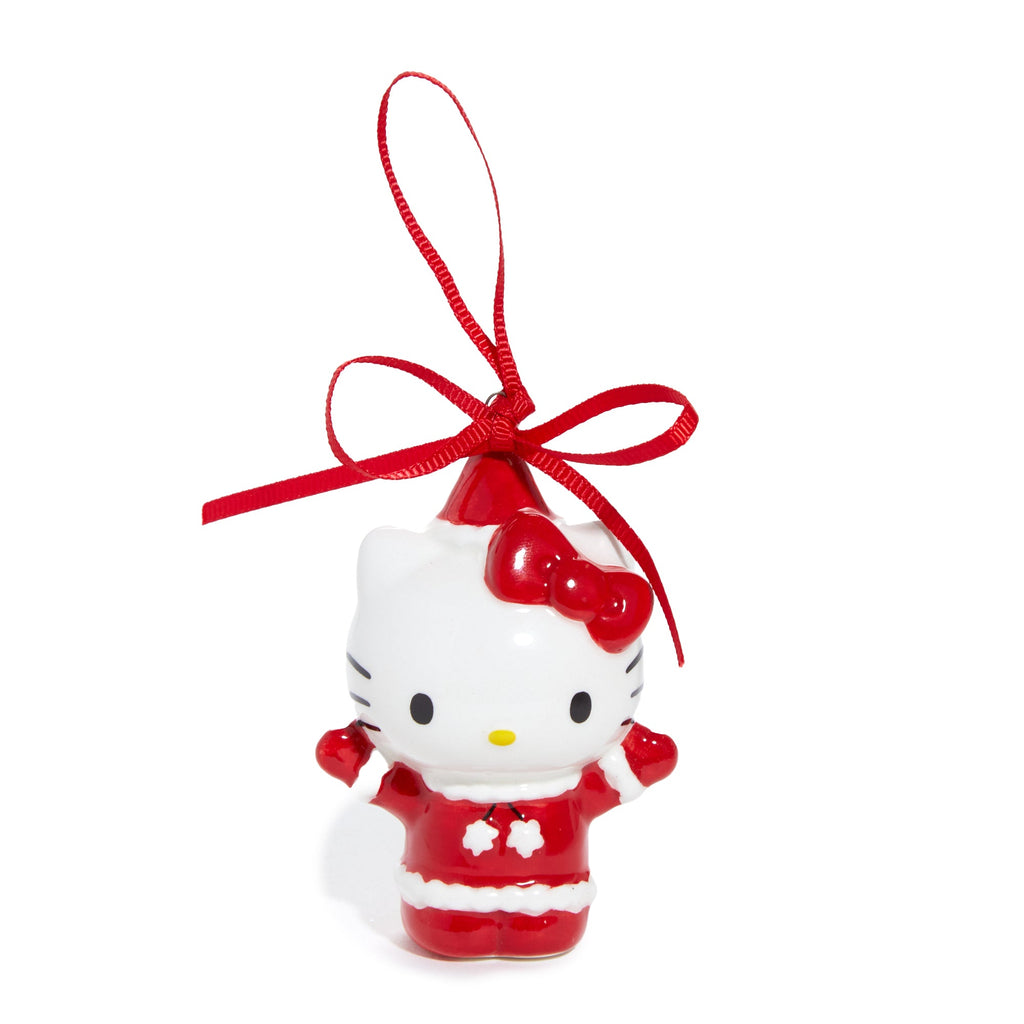 Hello Kitty and My Melody Santa Suit Holiday Ceramic Ornament Set of 2
