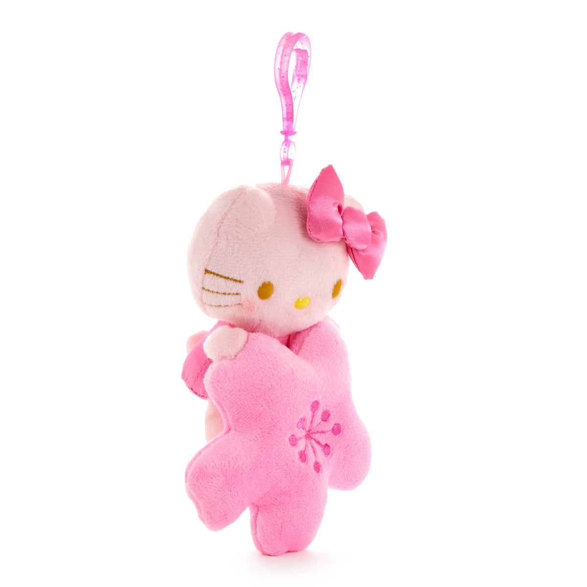 Hello Kitty Blushing Sakura Plush Mascot Clip