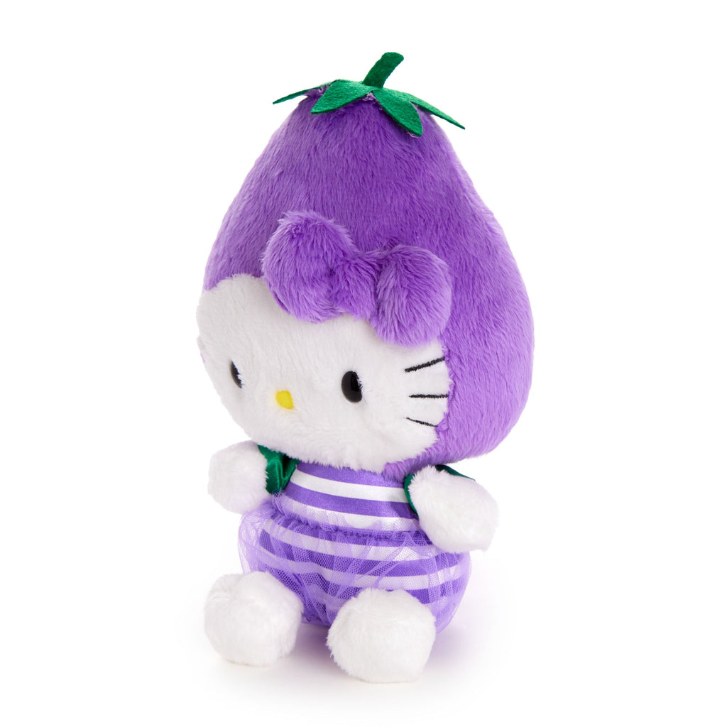Hello Kitty Eggplant Bean Doll Plush, Fruit And Veggie Series