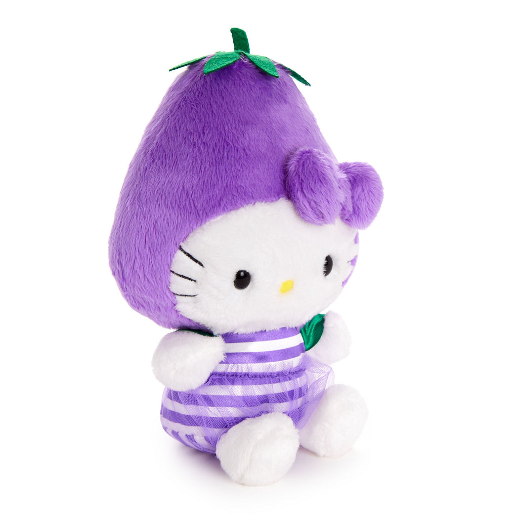 Hello Kitty Eggplant Bean Doll Plush, Fruit And Veggie Series