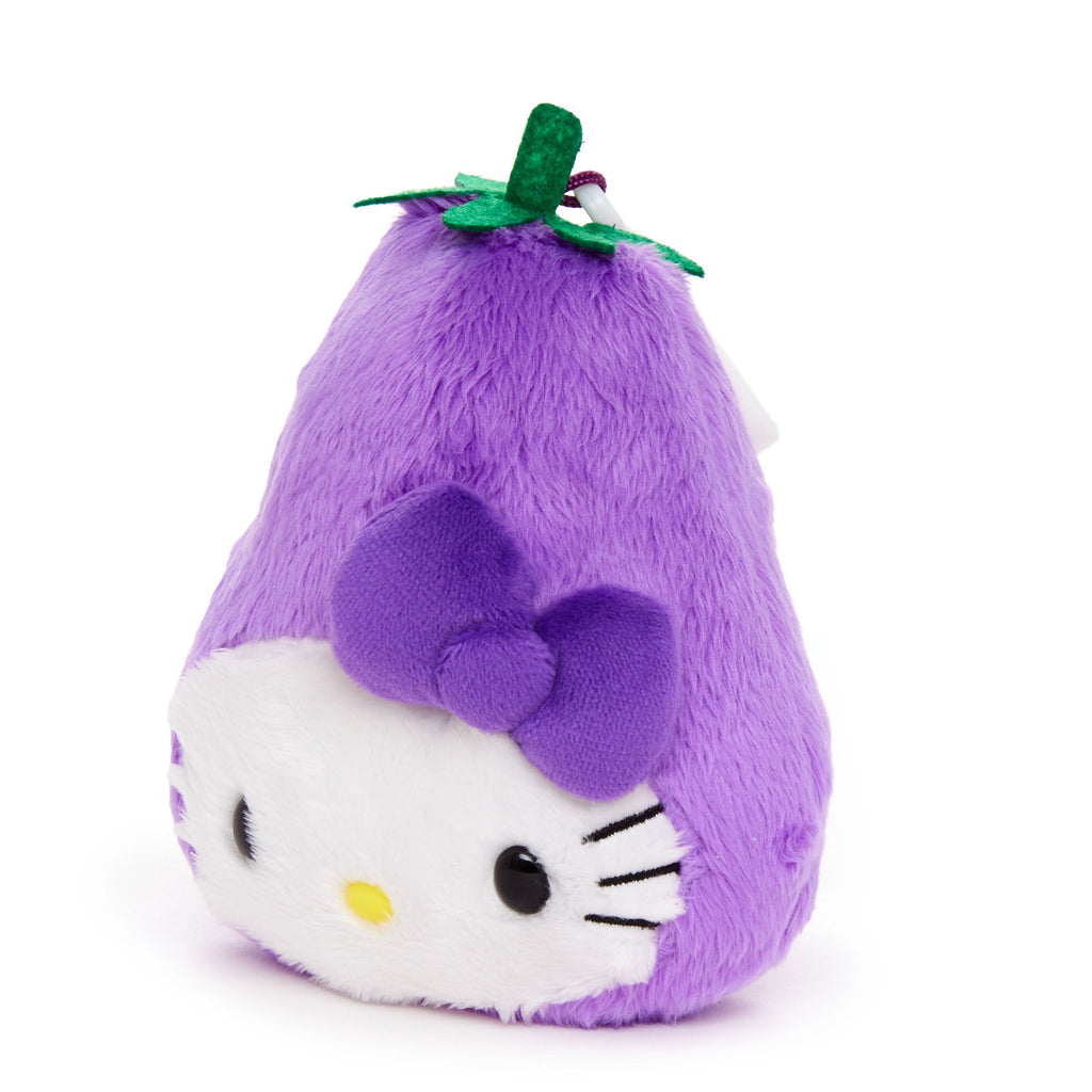 Hello Kitty Eggplant Plush Mascot Clip, Fruit And Veggie Series