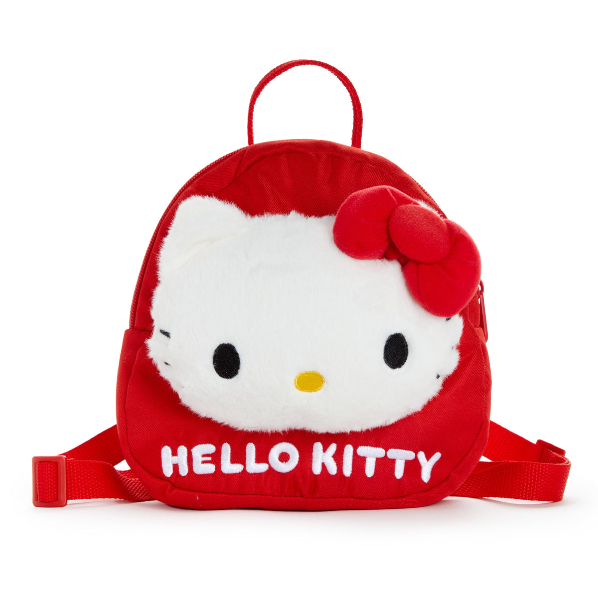 Hello Kitty Classic Red Plush Face Kids Mini Backpack