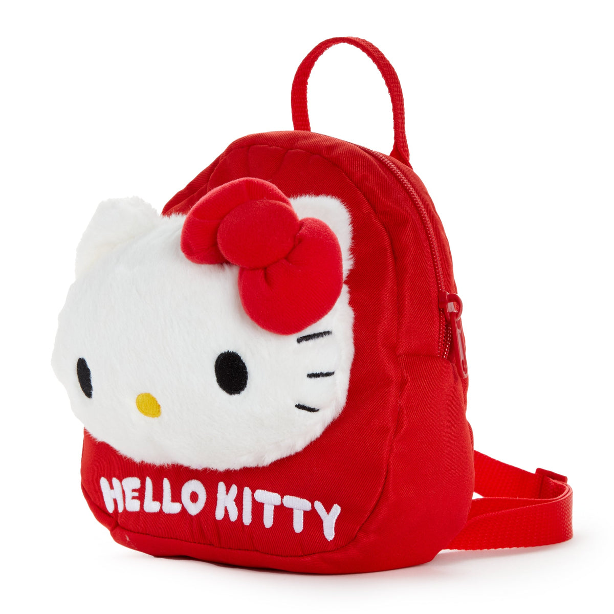 Hello Kitty Classic Red Plush Face Kids Mini Backpack