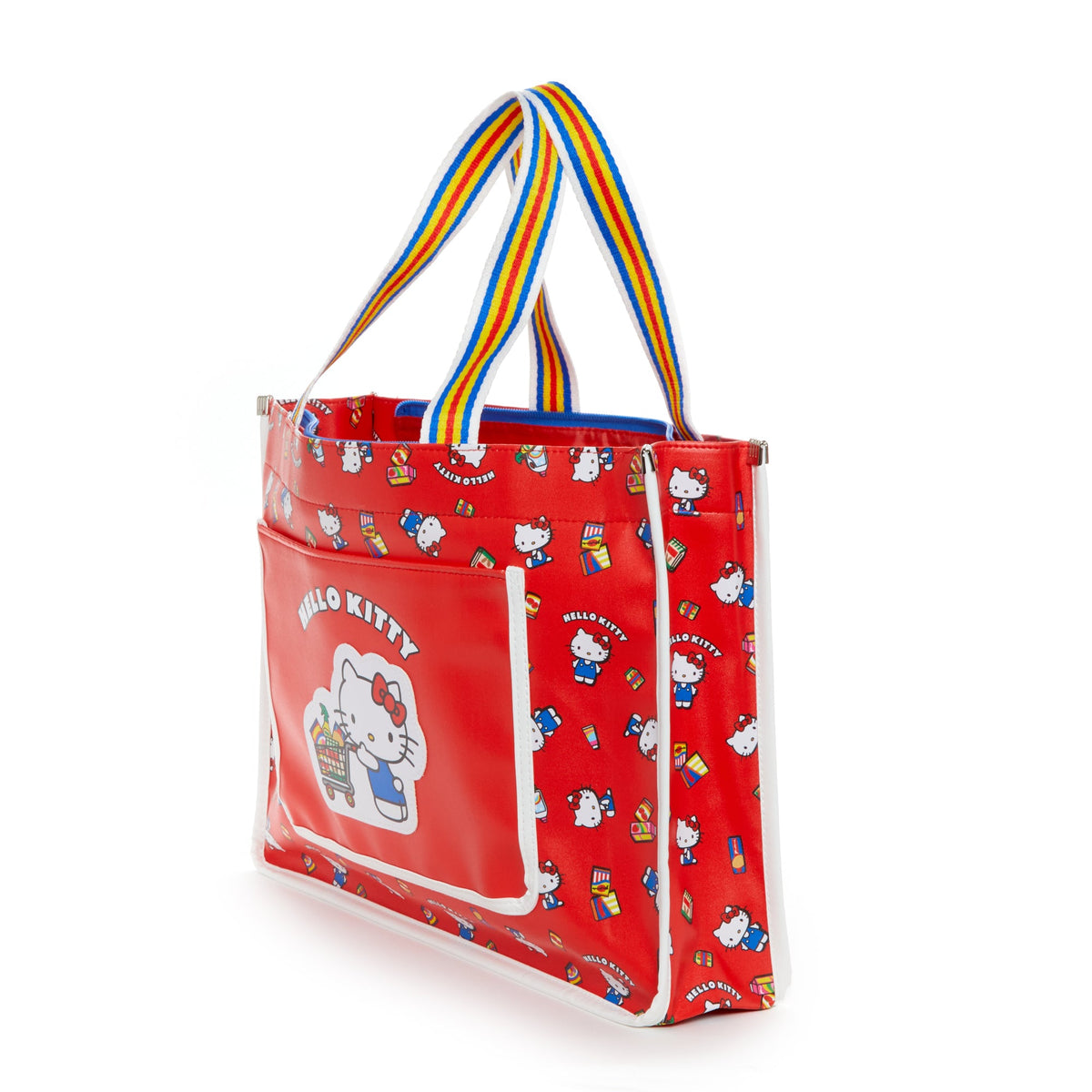 Hello Kitty PU Tote Bag with Contrasting Strap, Supermarket Series