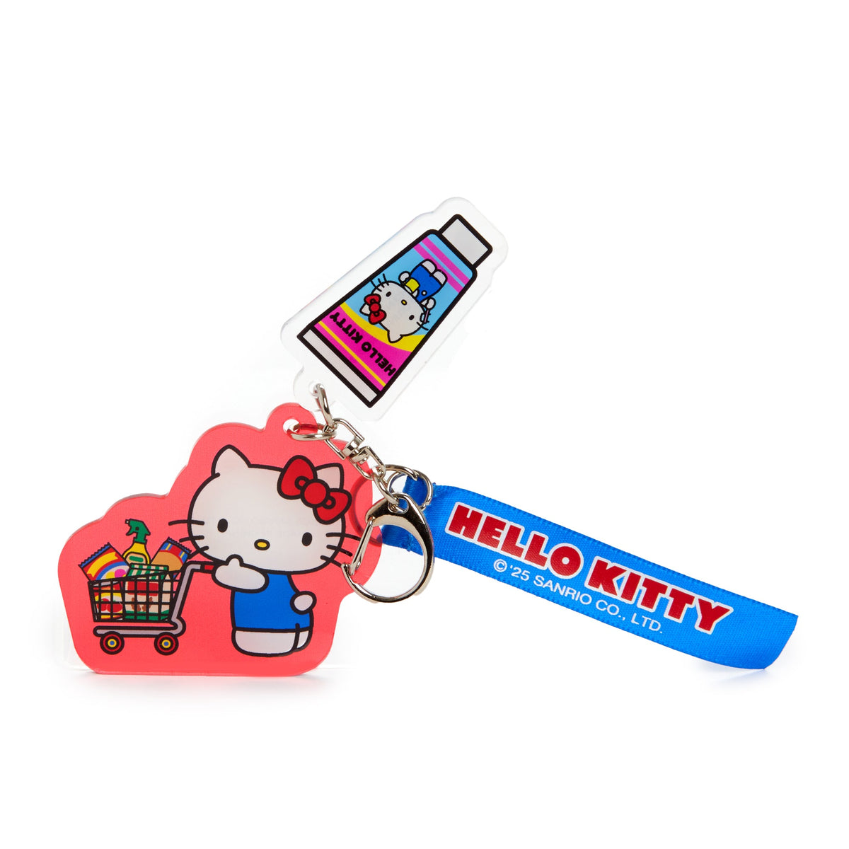 Hello Kitty Acrylic Push Clasp Keychain, Supermarket Series