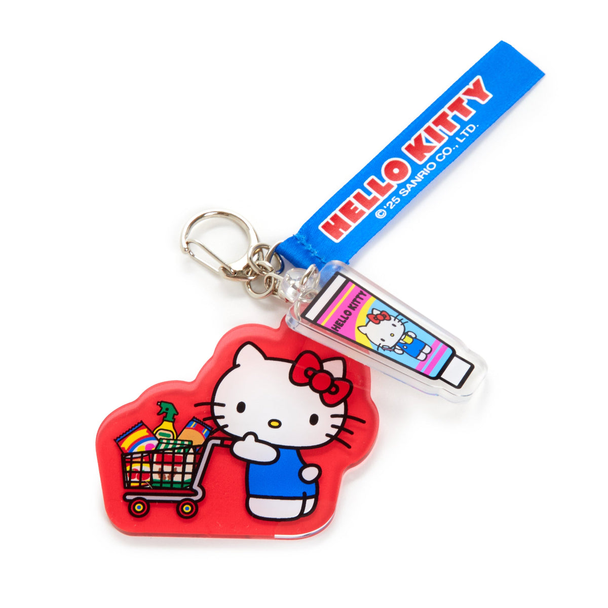 Hello Kitty Acrylic Push Clasp Keychain, Supermarket Series