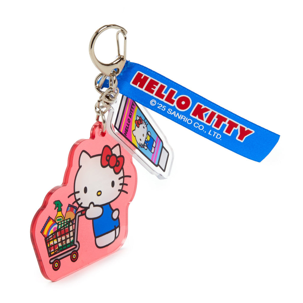 Hello Kitty Acrylic Push Clasp Keychain, Supermarket Series