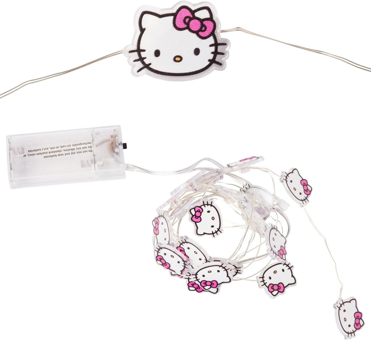 Hello Kitty Pink Bow 20 Count LED String Lights, 7 Feet