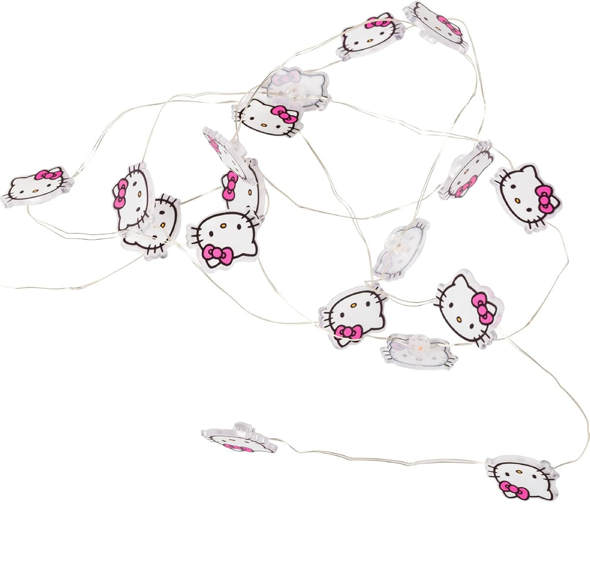 Hello Kitty Pink Bow 20 Count LED String Lights, 7 Feet