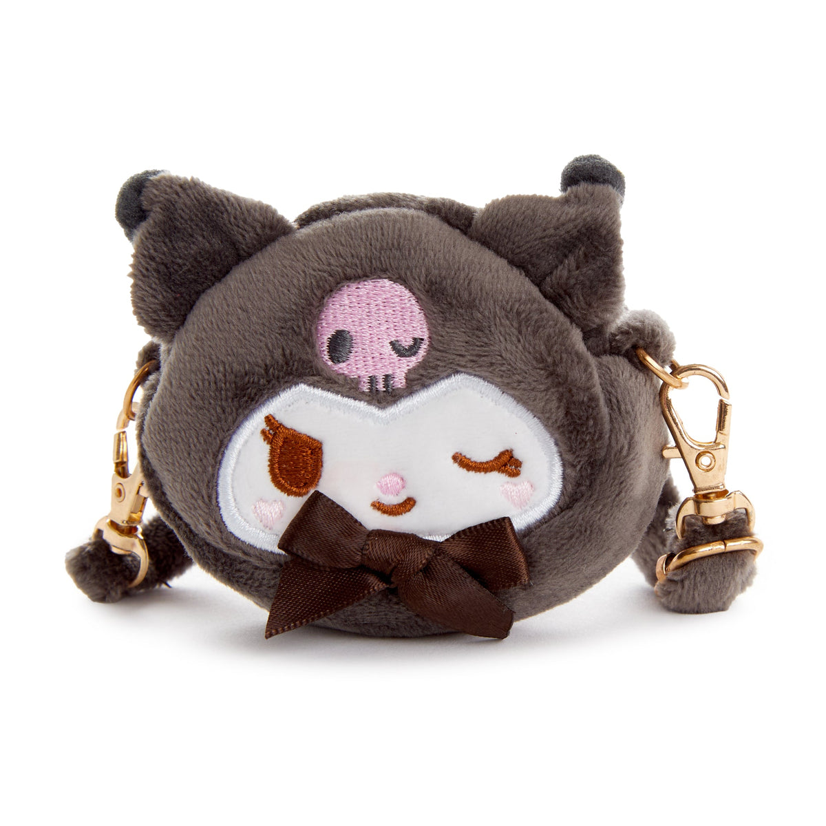 Kuromi Plush Convertible Mini Pouch, Wink Series