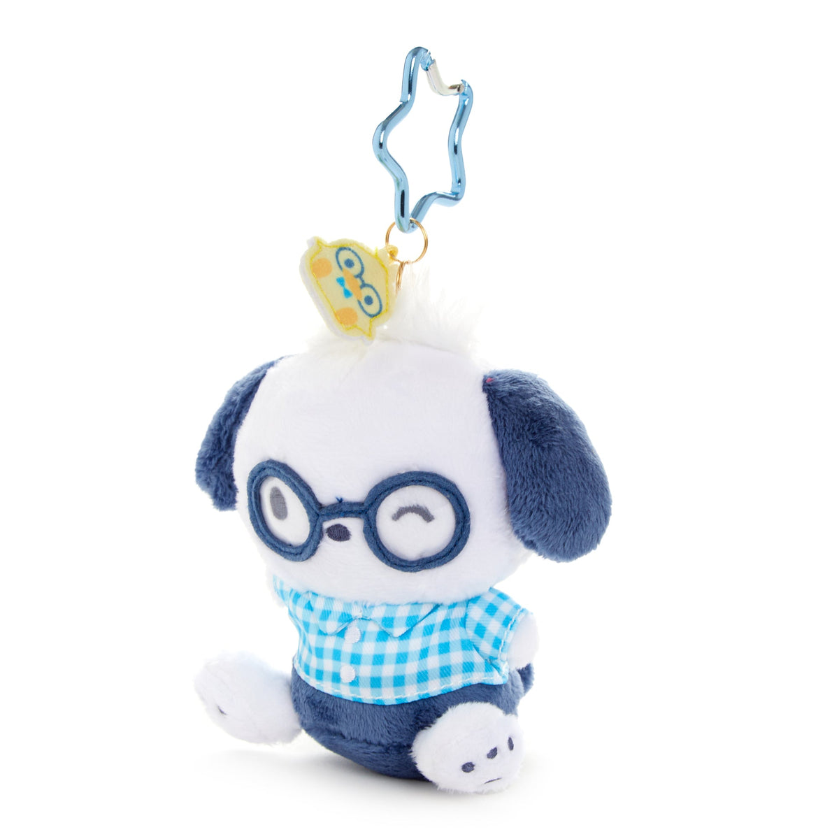 Pochacco Plush Mascot Keychain with Pi-chan, Glasses Series