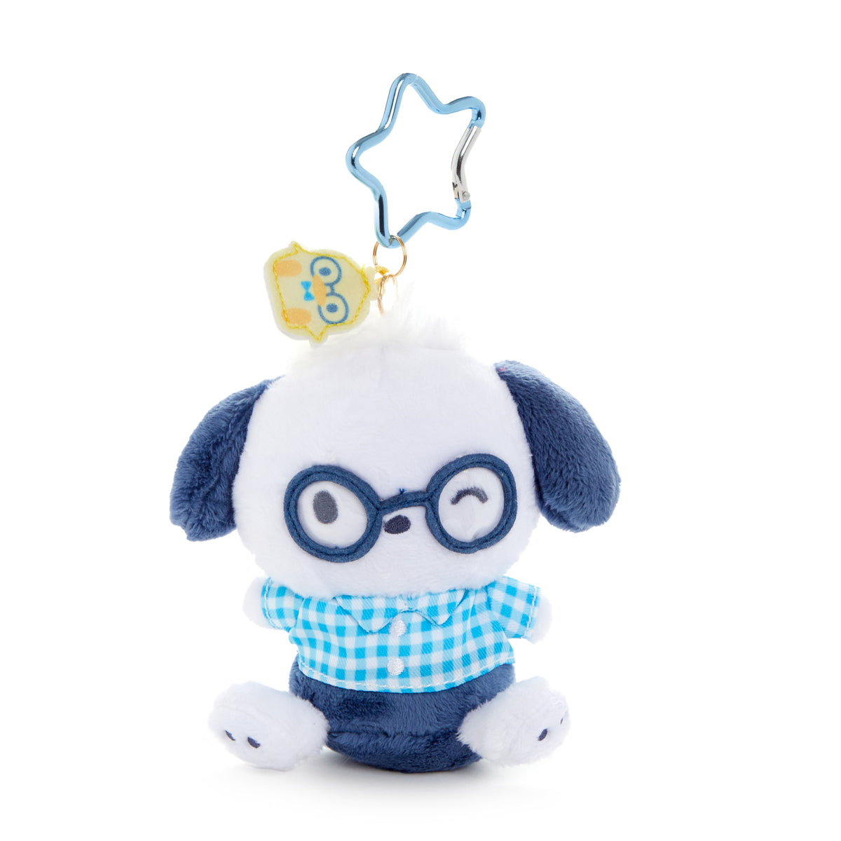 Pochacco Plush Mascot Keychain with Pi-chan, Glasses Series