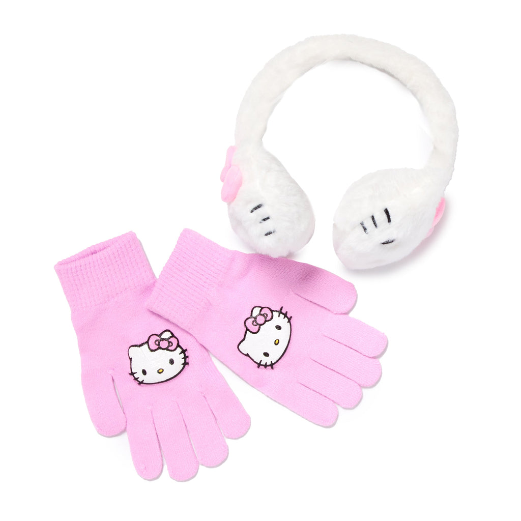 Hello Kitty Kids 2-Pc Earmuff Gloves Set (Pink)