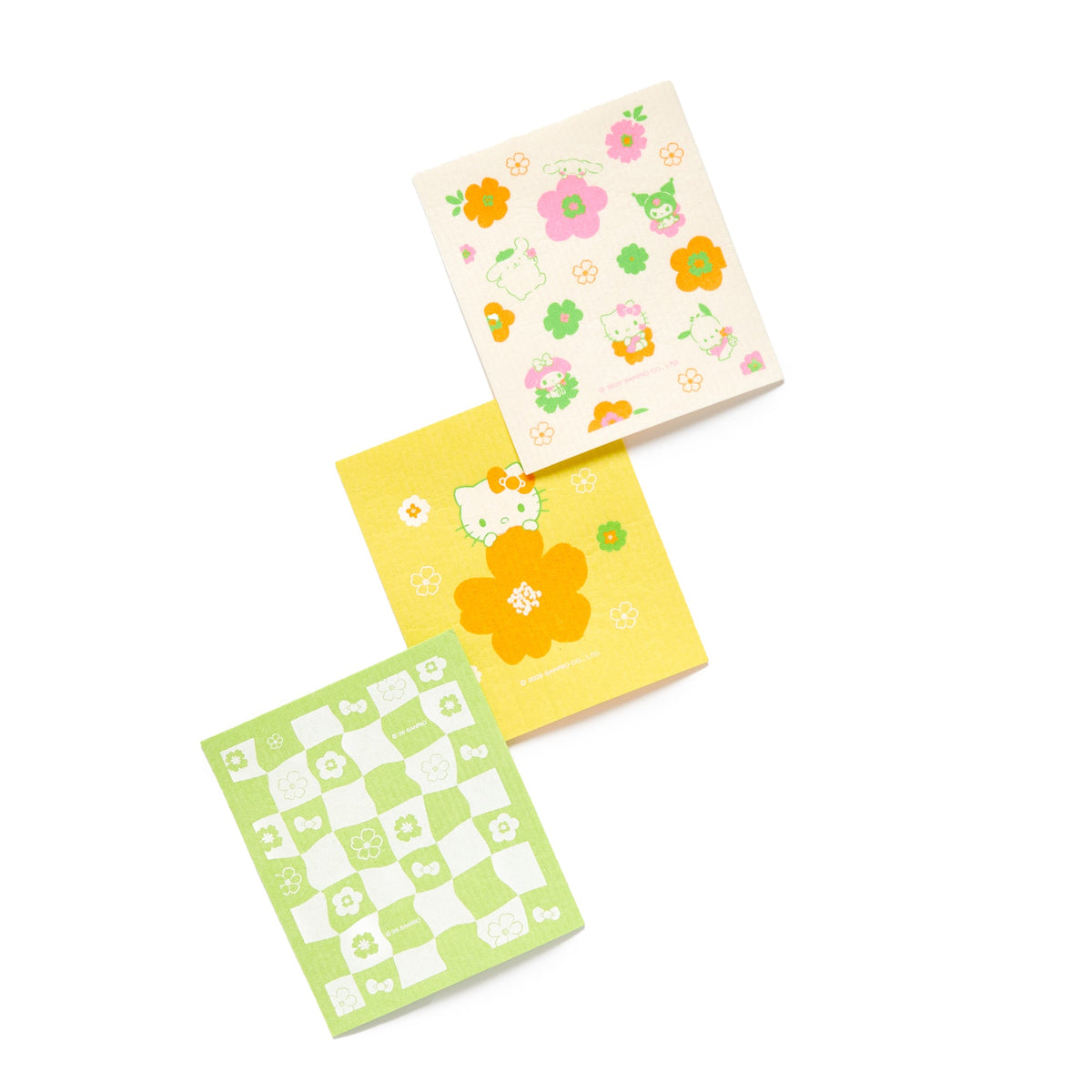 Hello Kitty and Friends 3-Piece Zero Waste Swedish Dishcloth Set