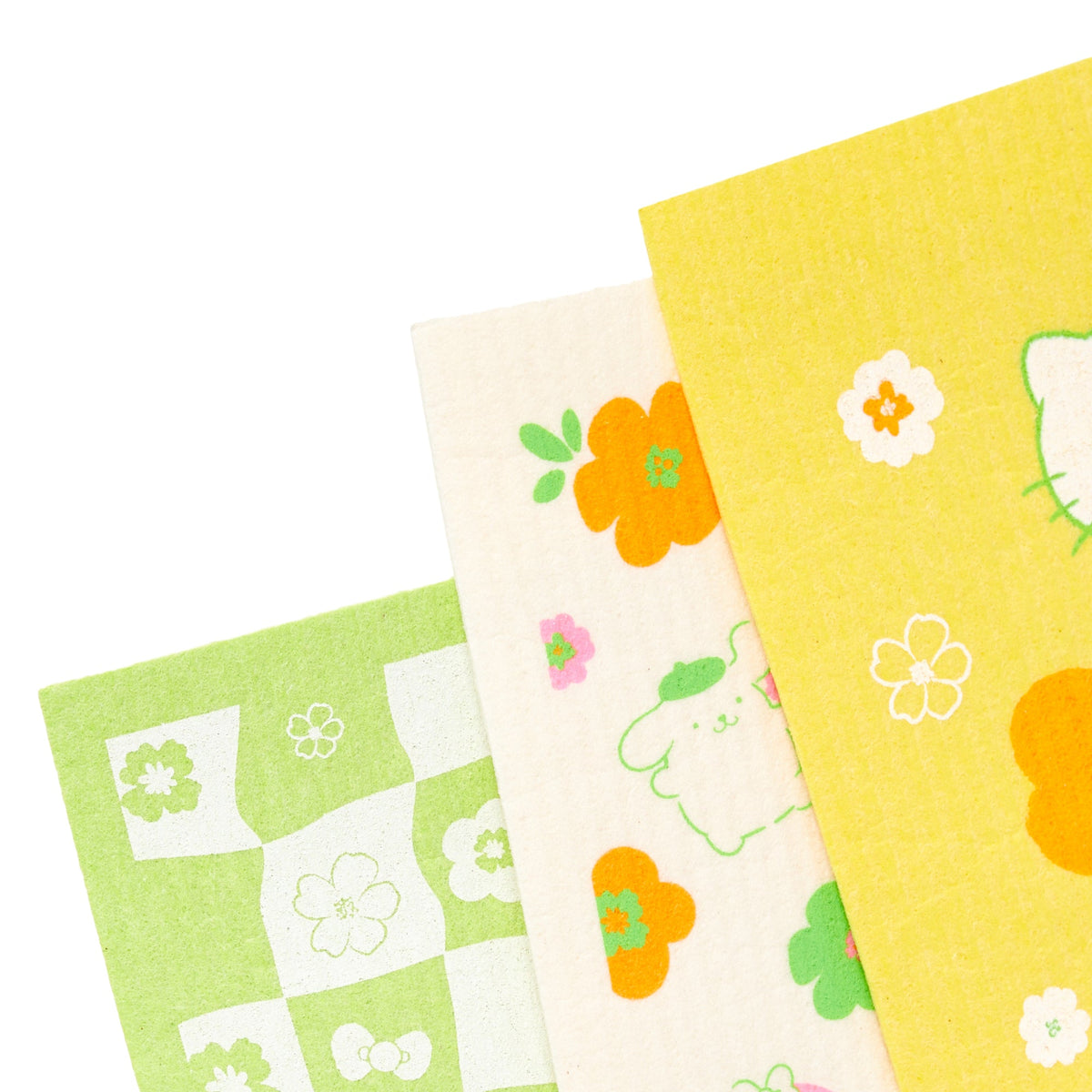 Hello Kitty and Friends 3-Piece Zero Waste Swedish Dishcloth Set