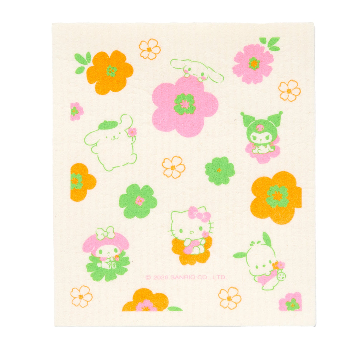 Hello Kitty and Friends 3-Piece Zero Waste Swedish Dishcloth Set