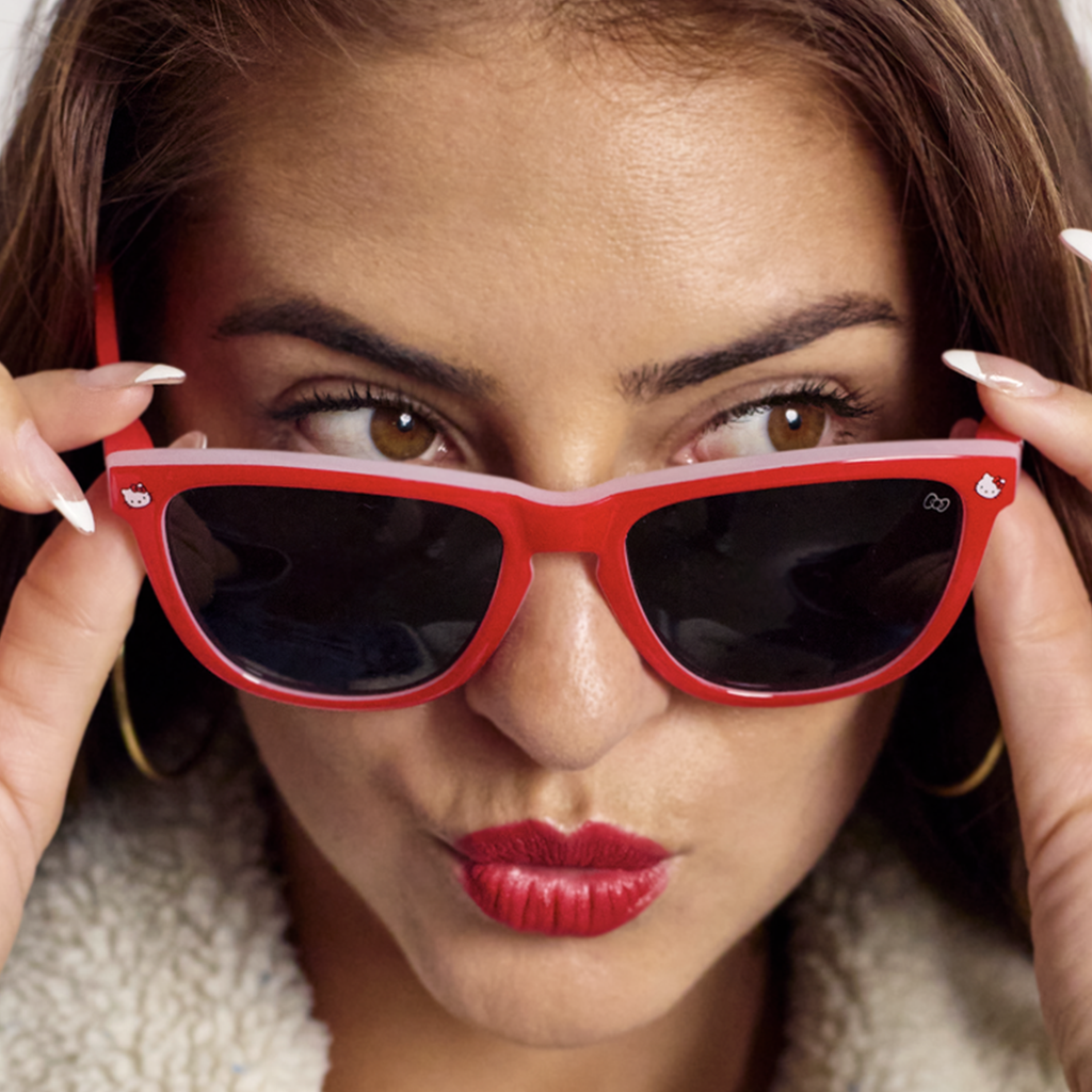 Hello Kitty X Knockaround Premiums Sunglasses, Classic Red