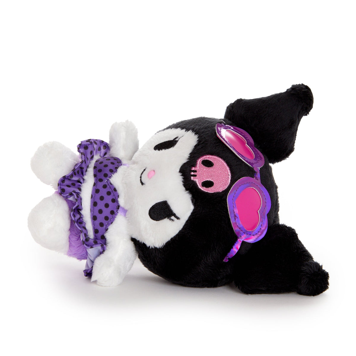 Kuromi 7 Inch Sitting Plush with Heart Sunglasses, Summer Swim Series