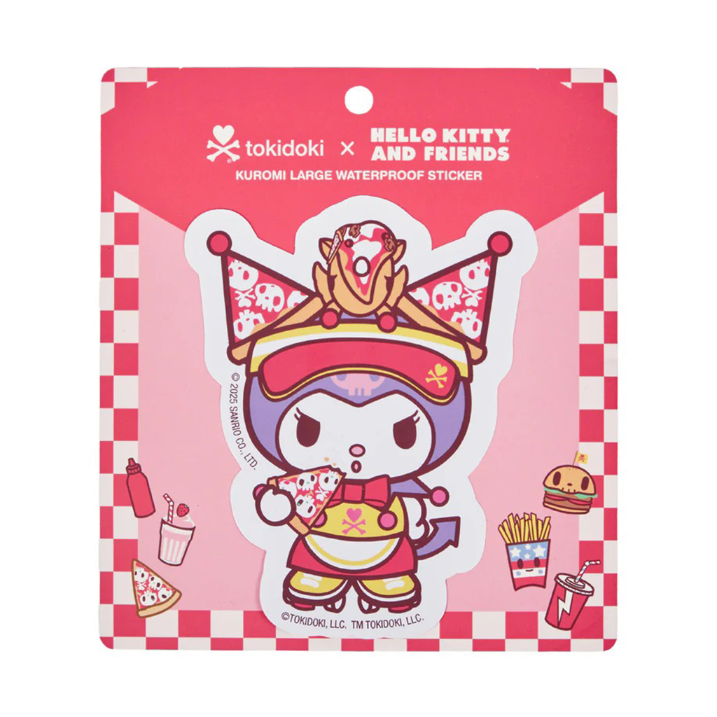 Kuromi x tokidoki Large Sticker (Fast Food)