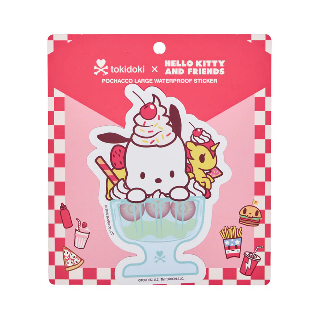 Pochacco x tokidoki Large Sticker (Fast Food)
