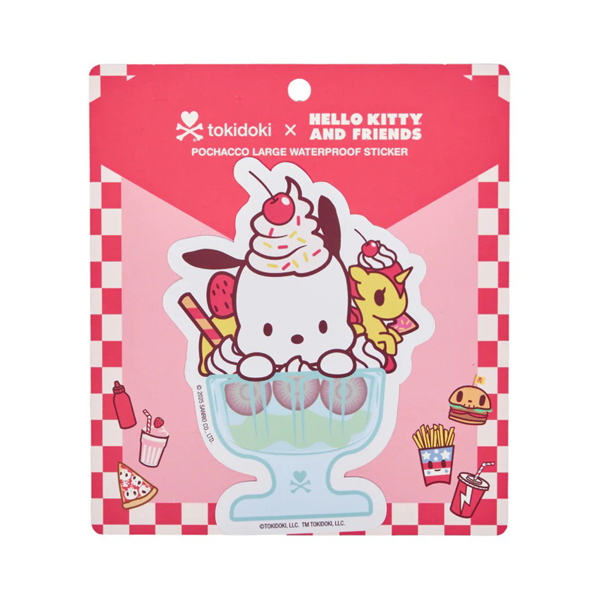 Pochacco x tokidoki Large Sticker (Fast Food)