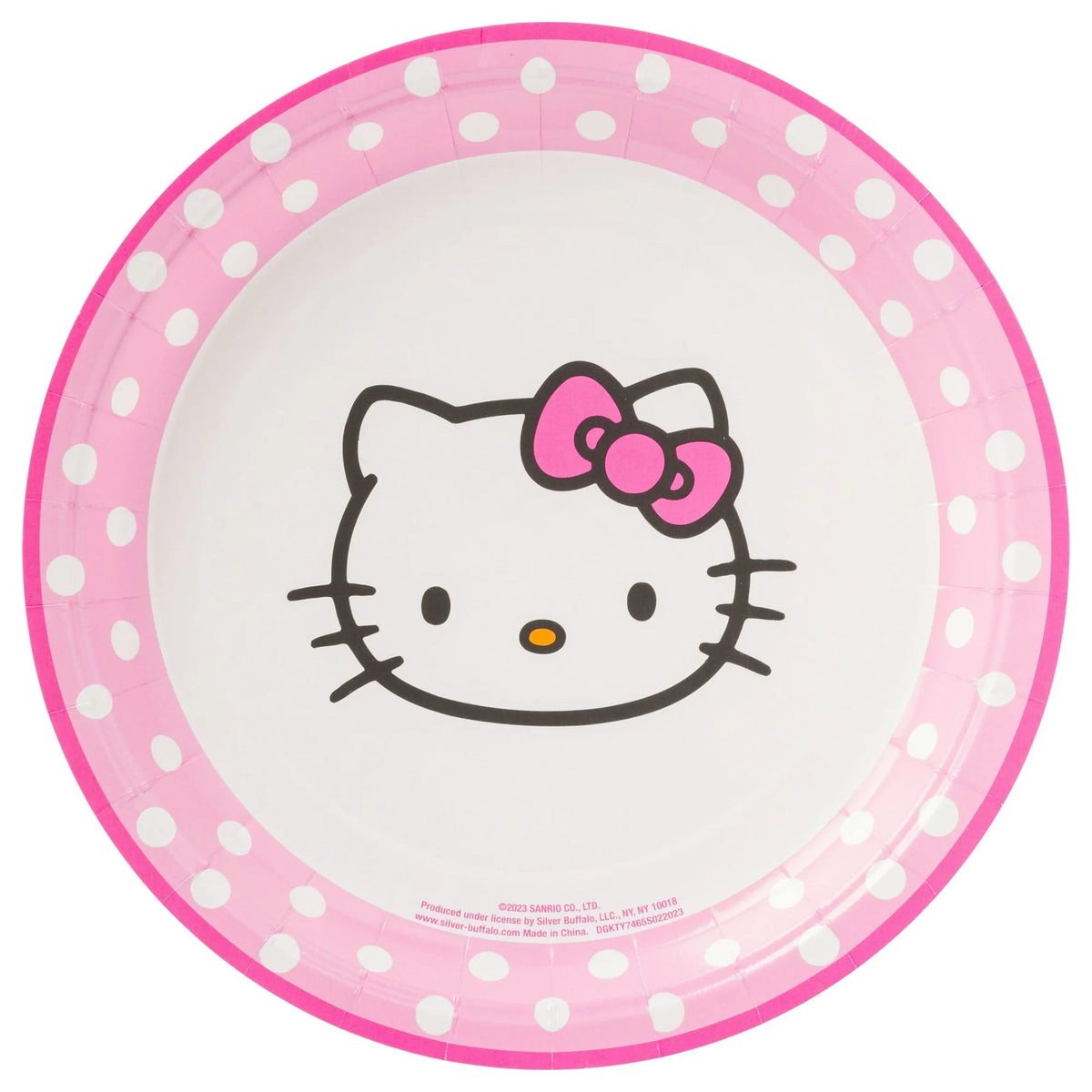 Hello Kitty Paper Napkin And Plate 32 Piece Party Pack, Pink Dots